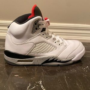 2017 Air Jordan white cement 5s. Used but in great condition.